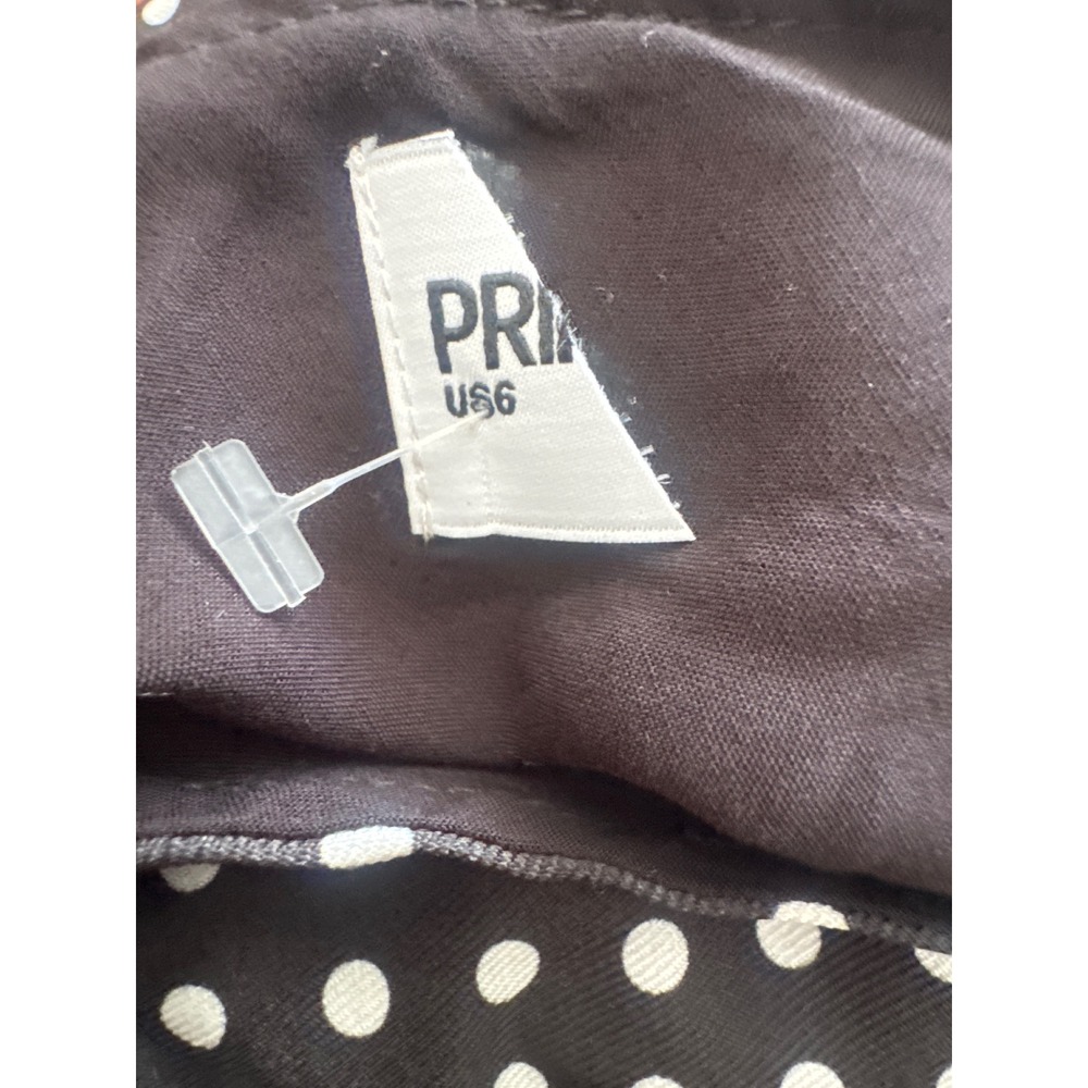 Princess Polly Black Nellie White Polka Dot V Neck Sleeveless Mini Dress Size 6 - Picture 8 of 8